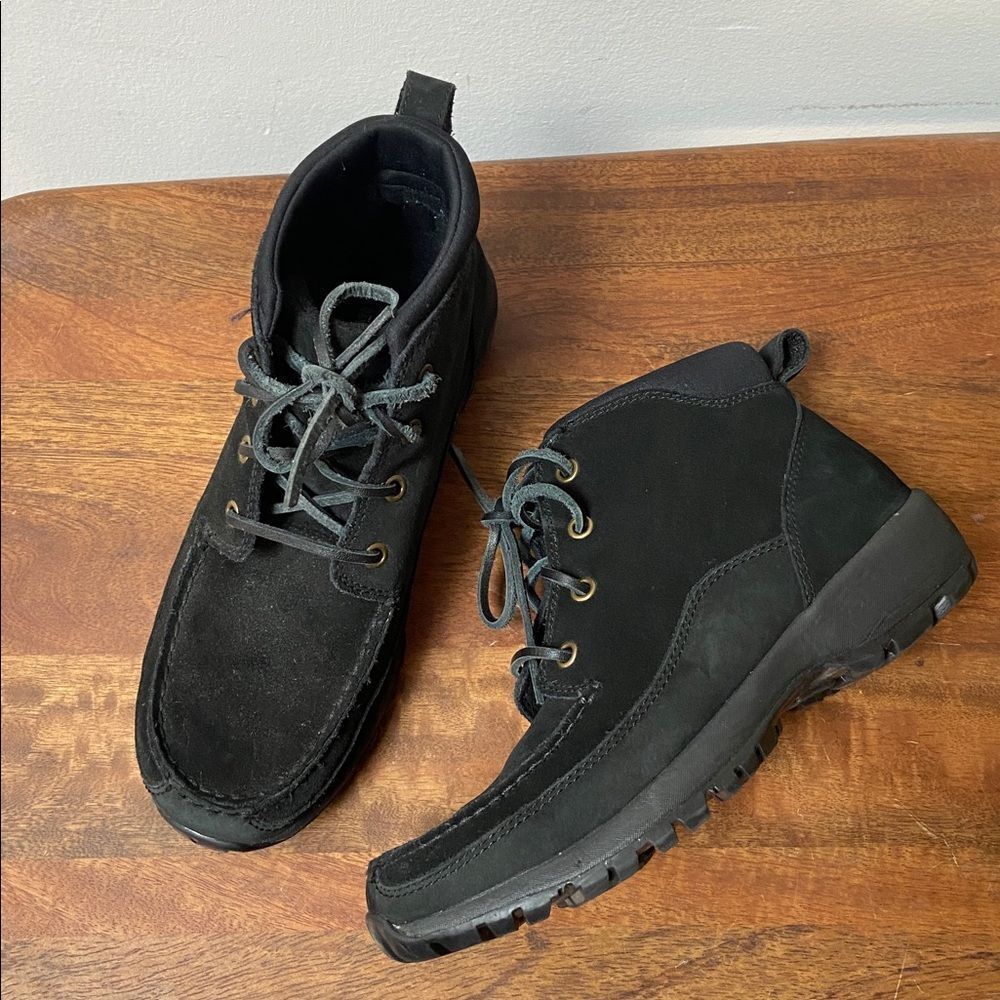 Lands' End Women's Black Suede Chukka Boots
